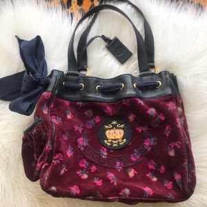 Juicy Couture floral velour purse RARE Y2K 2000’s